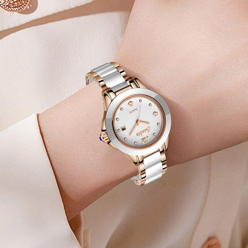 Orologio da Donna alla Moda Oro Rosa Orologi Bracciale da Donna Ragazza Reloj Mujer Nuovo Orologio Creativo Impermeabile Data Ora Donna