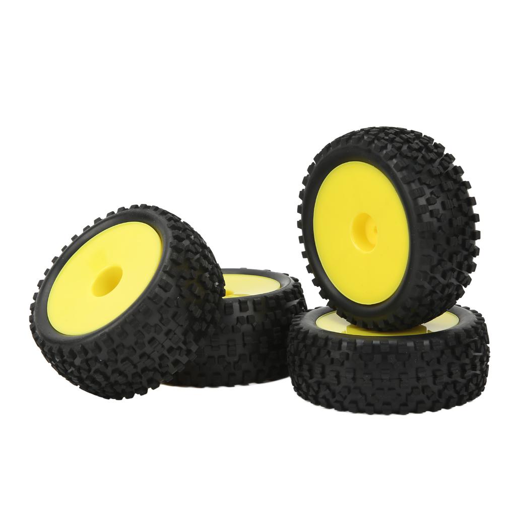 4pcs RC Rubber Tires High Abrasion Resistance Strong Grip Flexible RC Wheel Tires for 110 Off Road