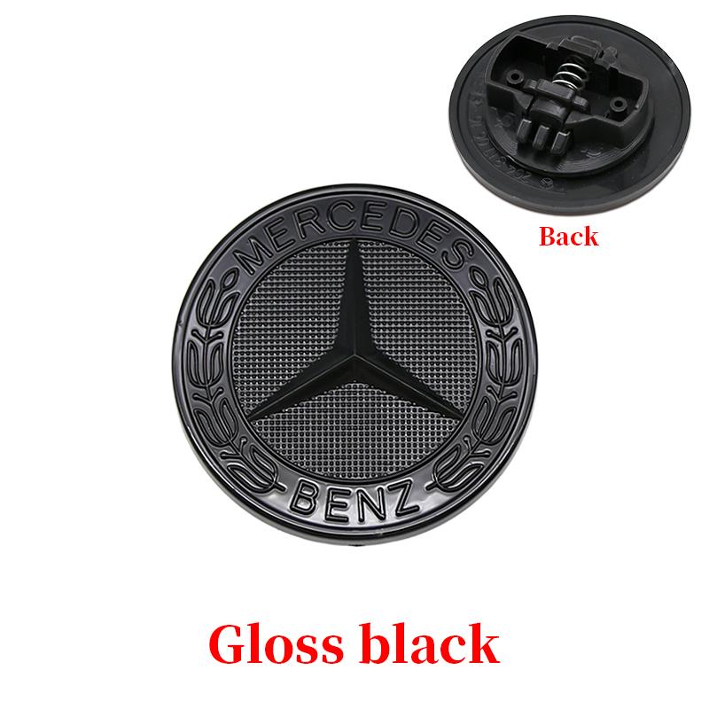 AAVX1 1pc 57mm ABS Car Front Hood Logo Emblem for Mercedes Benz AMG W204 W205 W212 W213 W177 W246 GLA GLC CLA Bonnet Badge Accessory