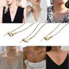 5pcs Adjustable Needle Clasp Beading Necklace Flat O Chain Fashionable Women's Jewelry Making Craft Accessory