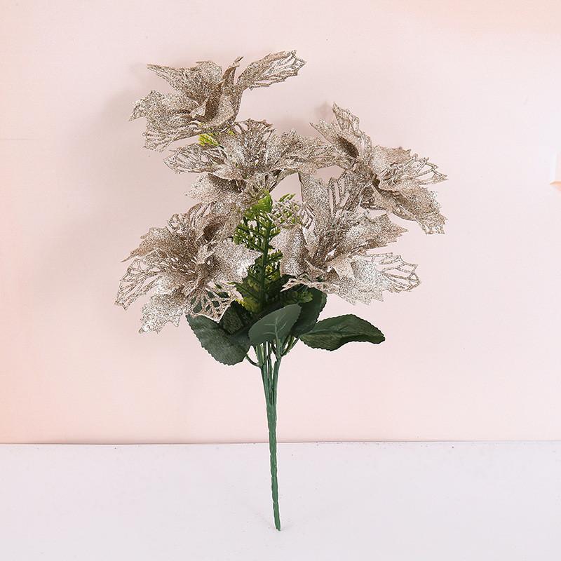 Christmas Decorative Flower With Bright Colors Party Home Decor Flowers Fake