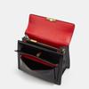 Moda Bolsa Feminina Textura Couro Envernizado Bolsa Brilhante Oceânica Cor Sólida Bolsa para Câmera Alça de Ombro Larga Bolsa Crossbody