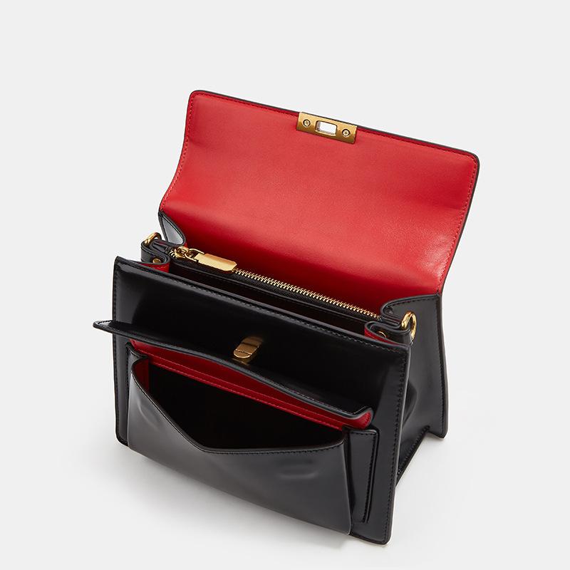 Moda Bolsa Feminina Textura Couro Envernizado Bolsa Brilhante Oceânica Cor Sólida Bolsa para Câmera Alça de Ombro Larga Bolsa Crossbody