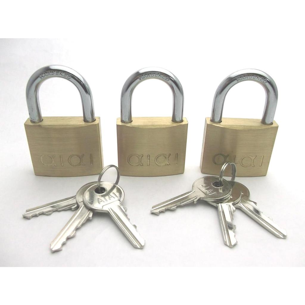 AIAI Keyed to for Storage Sheds and 40mm Padlock, Match, Gates, 3-Piece Set, Wide, IB-014