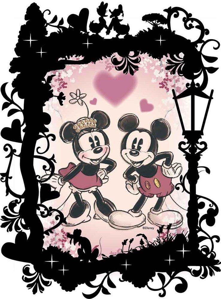 70-piece jigsaw puzzle Disney KIRIART-Mickey & Minnie- [Prism Art Petit + Frame Set]