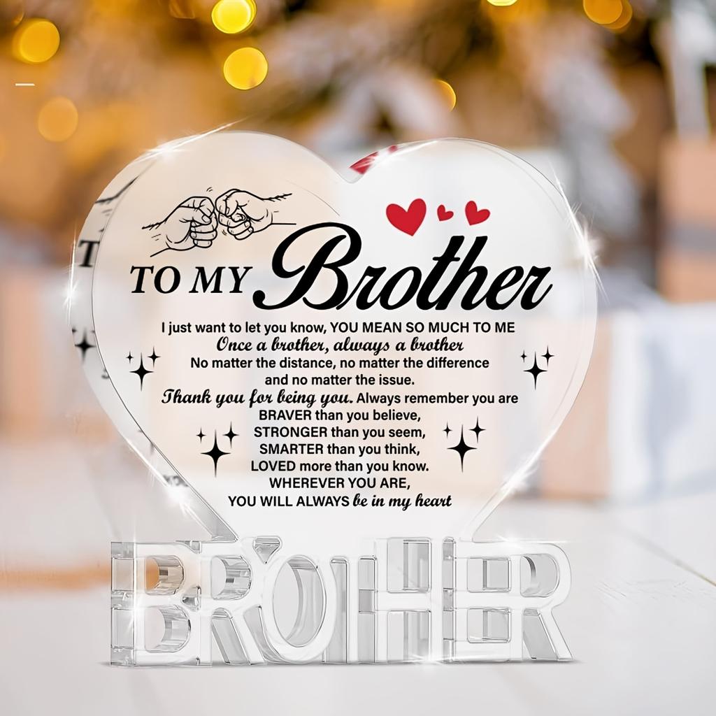 2D Flat Acrylic for Brother Decoration, Indoor and Outdoor Decoration - No Battery/electricity Required, Free Day Decoration, Shop Decoratio