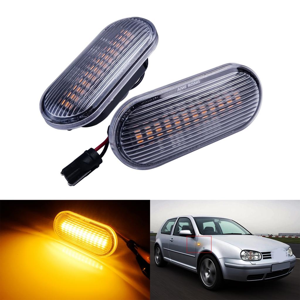 Amber LED Side Indicator Marker Light for VW T5 Golf Polo 3 4 Caddy Bora Jetta Fox Seat Altea Ibiza Leon Ford Turn Signal Light
