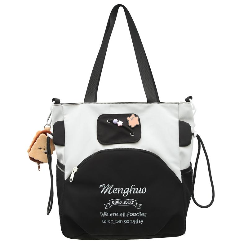 Симпатичный женский рюкзак большой емкости с цветными блоками — фото 24