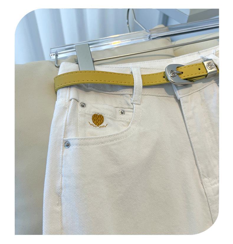 2025 Plus Size Women's Retro Light Denim Wide-Leg Pants: Slimming, Floor-Length Spring/Autumn