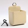 Car Phone Holder Mount Air Vent Hanging Storage Box Car Mobile Phone Bag Pu Leather Glasses Organizer Bag Support In Home