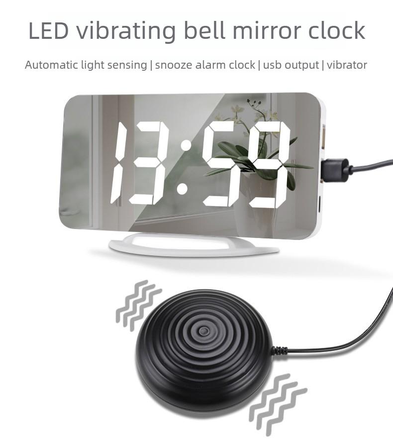 The New Led Vibration Alarm Clock Mute Bedside Luminous Clock For Deaf And Hard Of Hearing Snooze