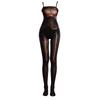 High-Cut Lace Strapless Bodysuit with Stockings Seamless Chest Seamless Legs 5D Sexy Temptation Open Crotch Glossy Bodysuit