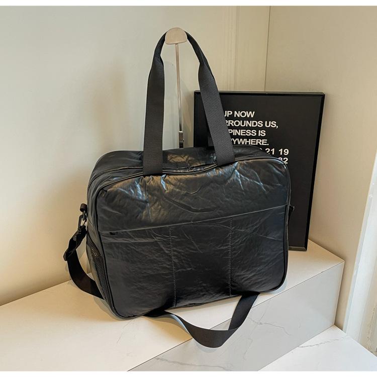 

Новая модная дорожная сумка большой вместимости для путешествий на открытом воздухе, дорожная сумка с разделением на сухую и влажную одежду, практичная портативная сумка для хранения чёрный