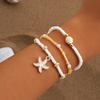 European & American Beach Multi-layer Beaded Shell Bracelet Set - Versatile Summer Ocean Jewelry