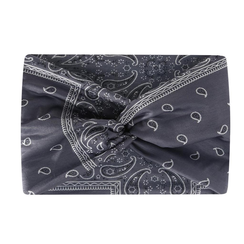 Bohemian Paisley Women's Wide Elastic Cotton Headband - Non-slip, Breathable, Skin-friendly