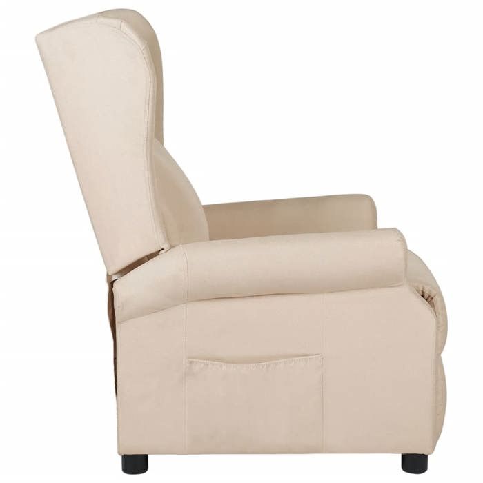 VidaXL Fauteuil Inclinable, Siège avec Accoudoirs et Dossier, Chaise de Relaxation avec Repose-pied, Meuble de Salon, 340958