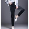 Autumn Winter Women Solid Color Pant Casual Elastic High Waist Straight Leg Trousers LooseCorduroy Warm Thick Haren Pants Female