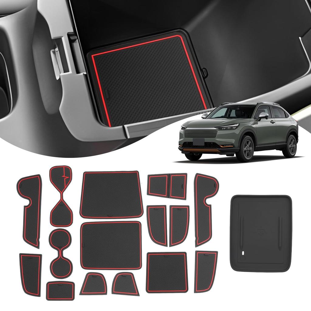 SXCY Rubber Mats for the New Honda Vezel Wireless Simply Place and Vezel RV Interior Rubber Vezel Custom 15 Rubber 1 Charging (2nd Generation) RV.