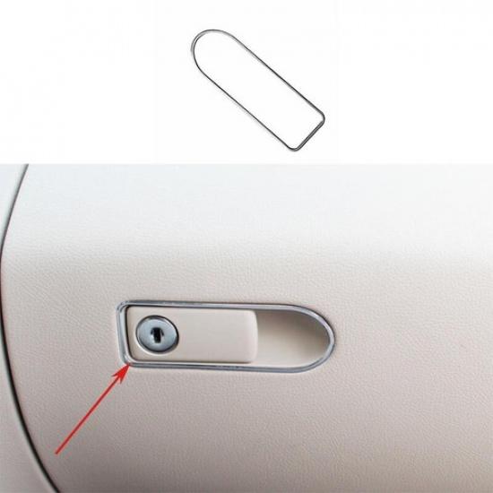Trim Co-Pilot Storage Box Handle Panel 2015-21 For Benz C-Class Silver Aluminum
