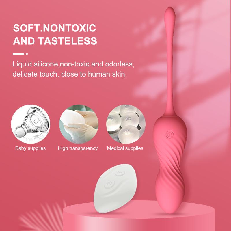 Remote Control Vibrating Silicone Kegel Ball Toy for Pelvic Tightening