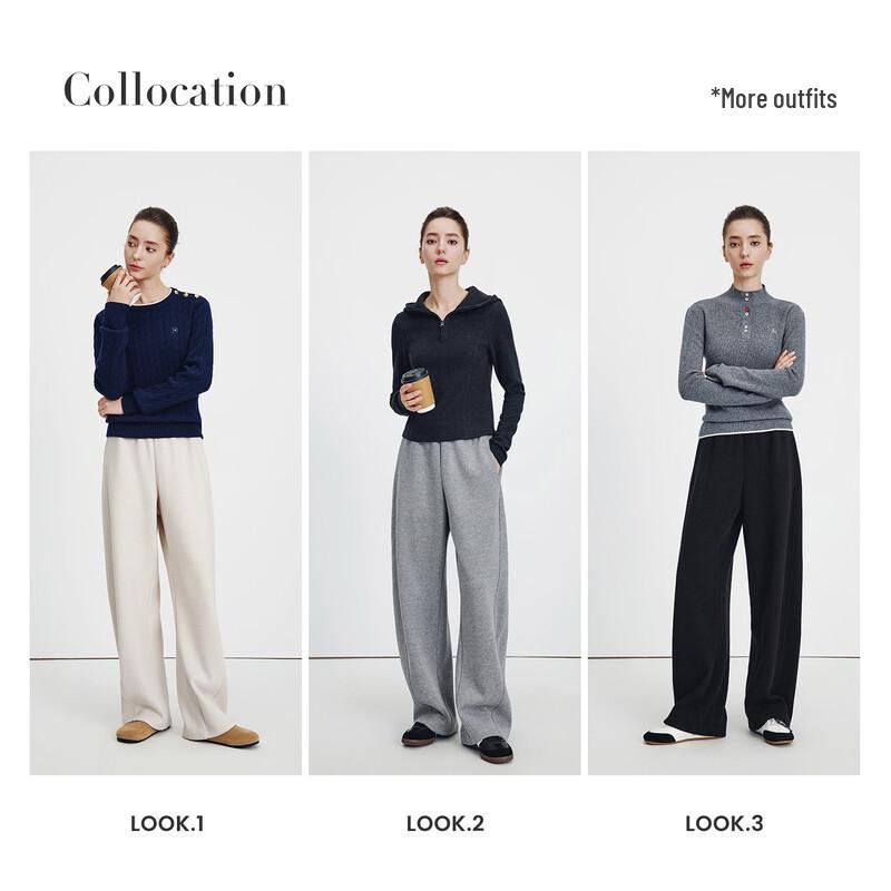 Navigare Women's Autumn/Winter Elastic Loose Fit Casual Pants