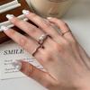 Versatile Geometric Double Layer Line Ring: Adjustable Trendy Stackable for Women