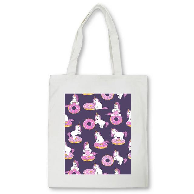 Dabbing Unicorn Panda anime Nákupní taška Dospívající studenti opakovaně použitelná plátěná taška taška na kabelku Dámská taška přes rameno Bolsas