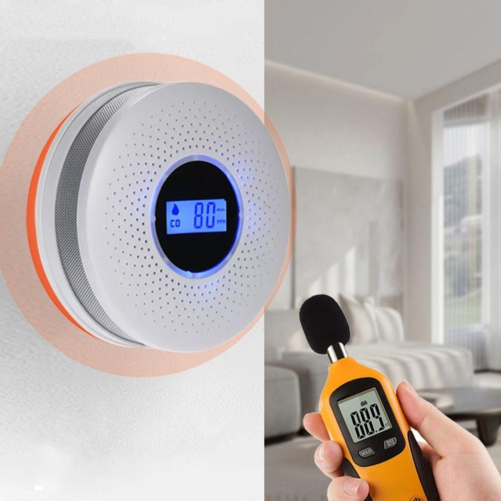 2 in 1 Carbon Monoxide Detector Portable Smoke Alarm CO Monoxide Alarm Hotel Security