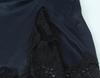 European-American Women's Fashion Lace Patchwork Silk Satin Mini Dress