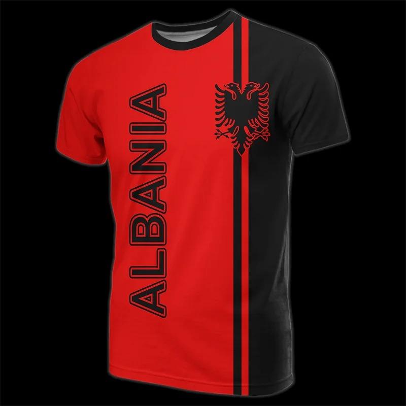 

Jersey Football Albania Jersey Soccer Team T-Shirt Wholesale 3D Albanians Flag Graphic T Shirts Albanian Emblem Tee Shirts 6XL