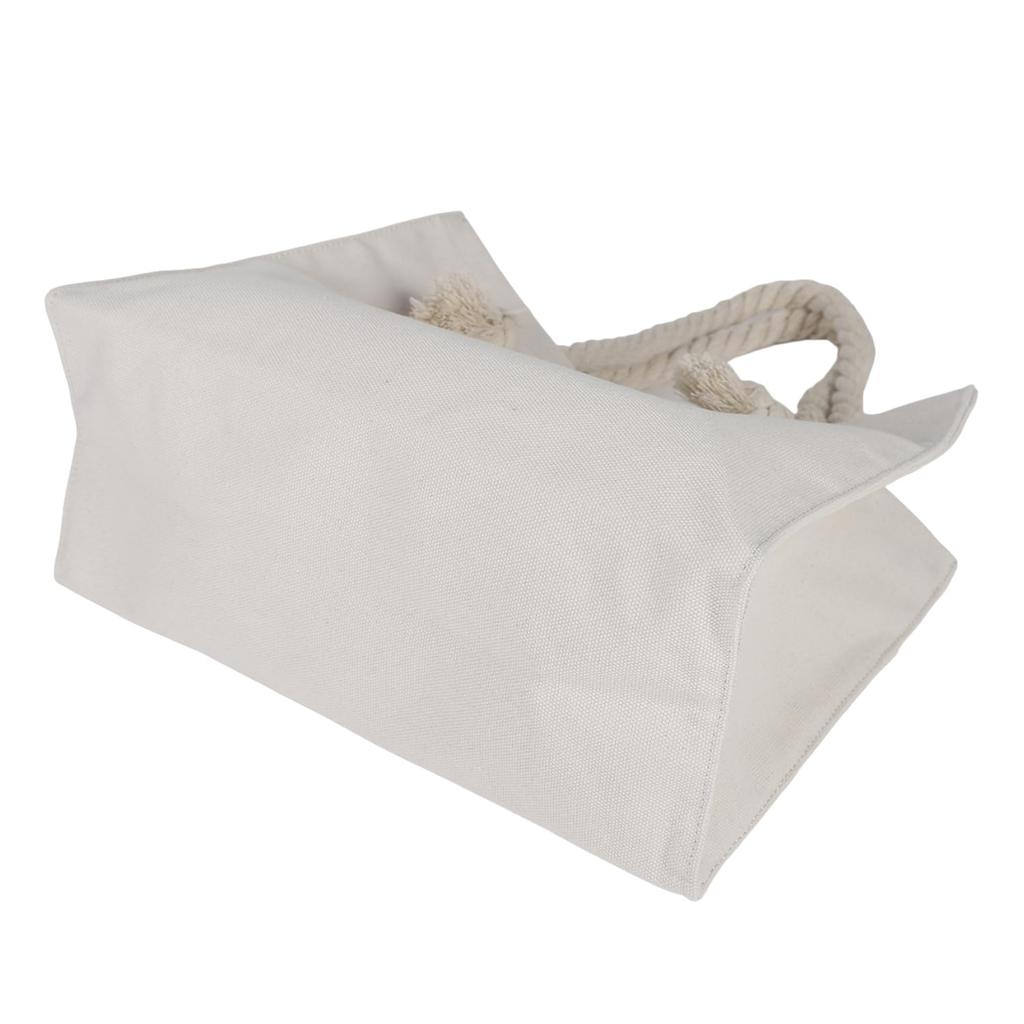 Shopper style canvas tote bag Logo tote bag with sticker A4 size available [Jada]