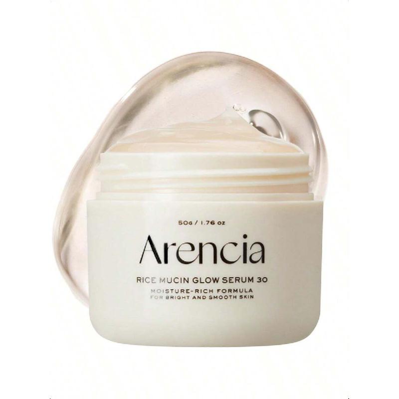 

arencia Rice Mucin Overnight Glow Face Serum 30 50g, Plumps Skin With Hyaluronic Acid