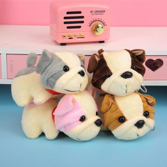 Shar Pei Keychain Fluffy Vivid Appearance Decoration Pendant Accessories Dog Keyring for Bag