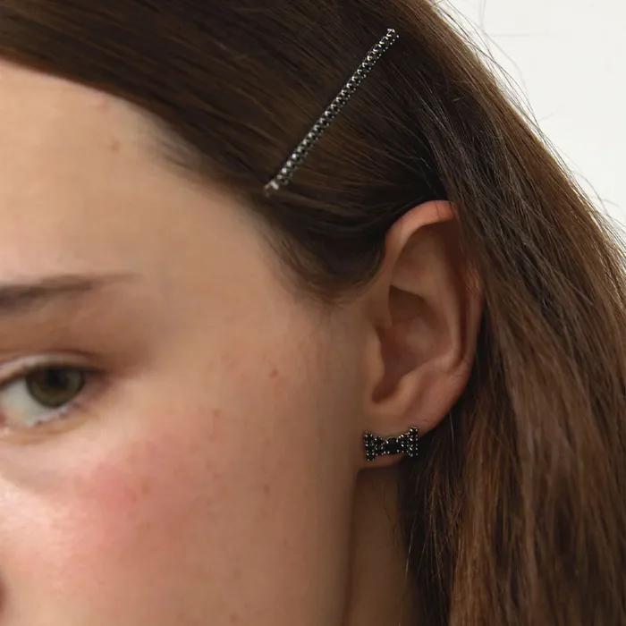 Minimal Cubic Ribbon Earrings (L244MER040)