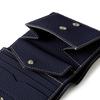 All Bottarato Leather Bifold Wallet Wallet Finest Leather Genuine Leather Present New Life White Day [Bonaventura] (Shrink Leather) [Navy] Europe's