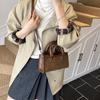 Classic Handbag Women's Bag Vintage Faux Suede Shoulder Crossbody Bag 2025 Autumn Winter Commute Tote Brand Small Squae Bag