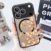 For iPhone 17 Pro Max Case Magnetic For Magsafe Simple Style Floral Cover For iPhone 16 Pro Max 15 14 13 12 11 16E Air Funda