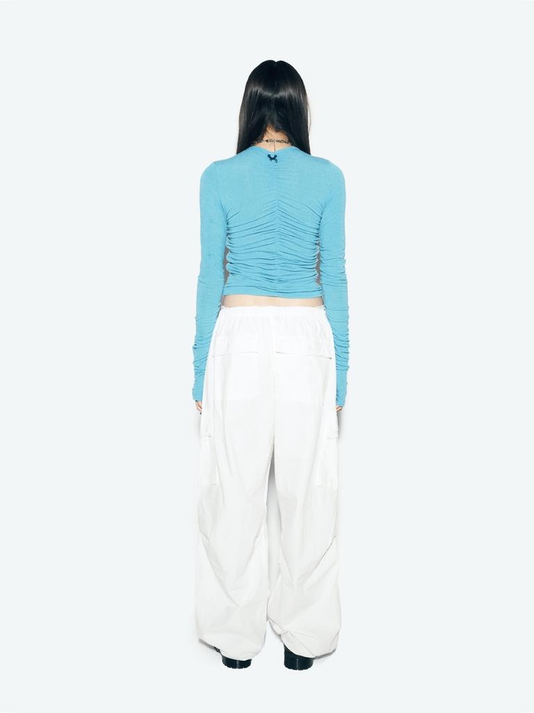 ASIF CALIE [Best Seller] Parachute Cargo Pants White
