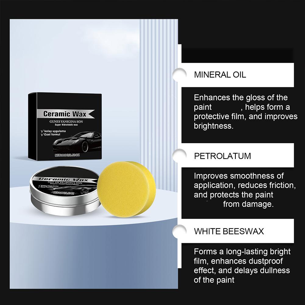 Car Wax Ceramic Coating Paint Restorer Scratches Repair Dustproof Car Wax Paste Polish Vehicle Scratch Removal Car Polish