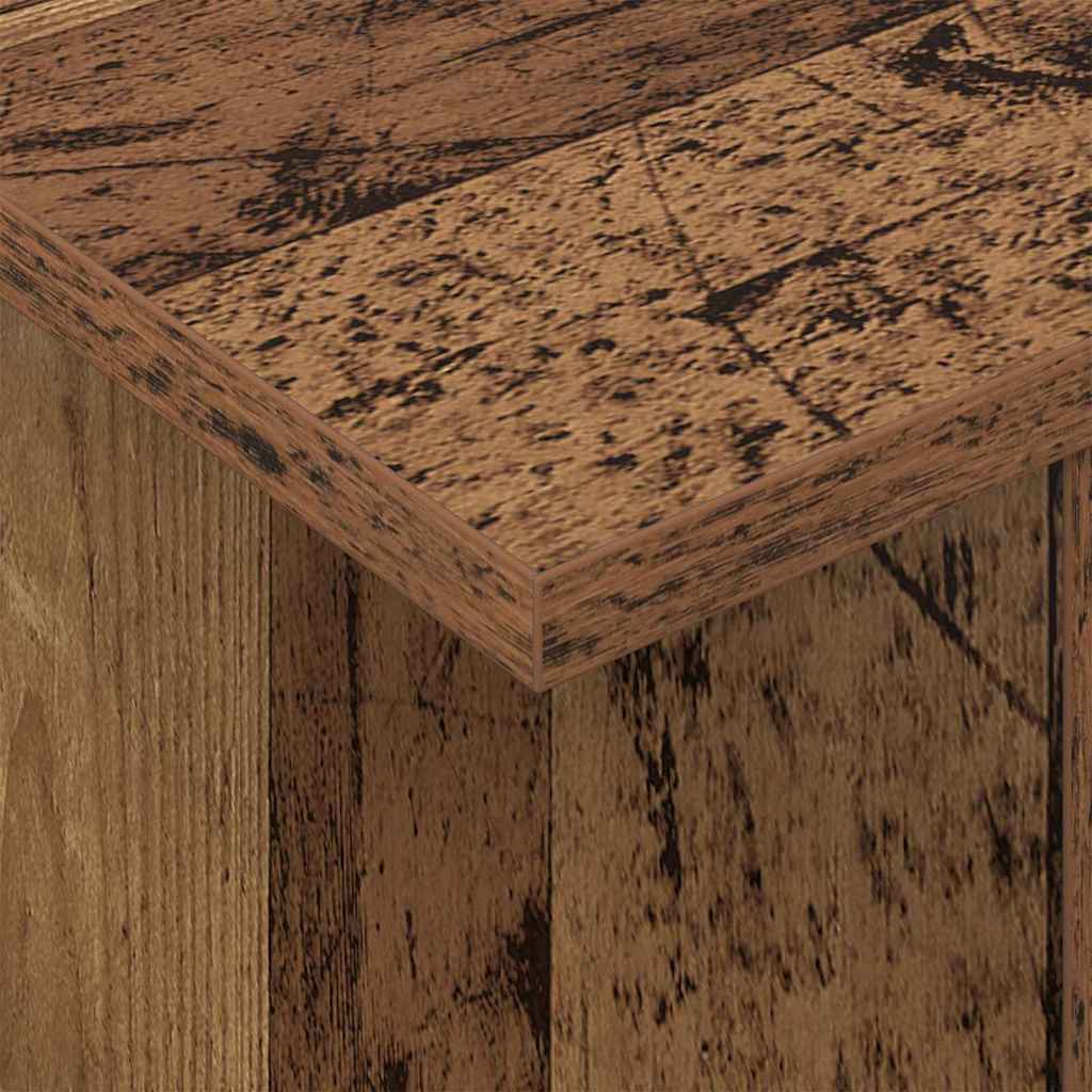 TV Stand Reclaimed Wood Look 50 X 35 X 45 Cm Engineered Wood