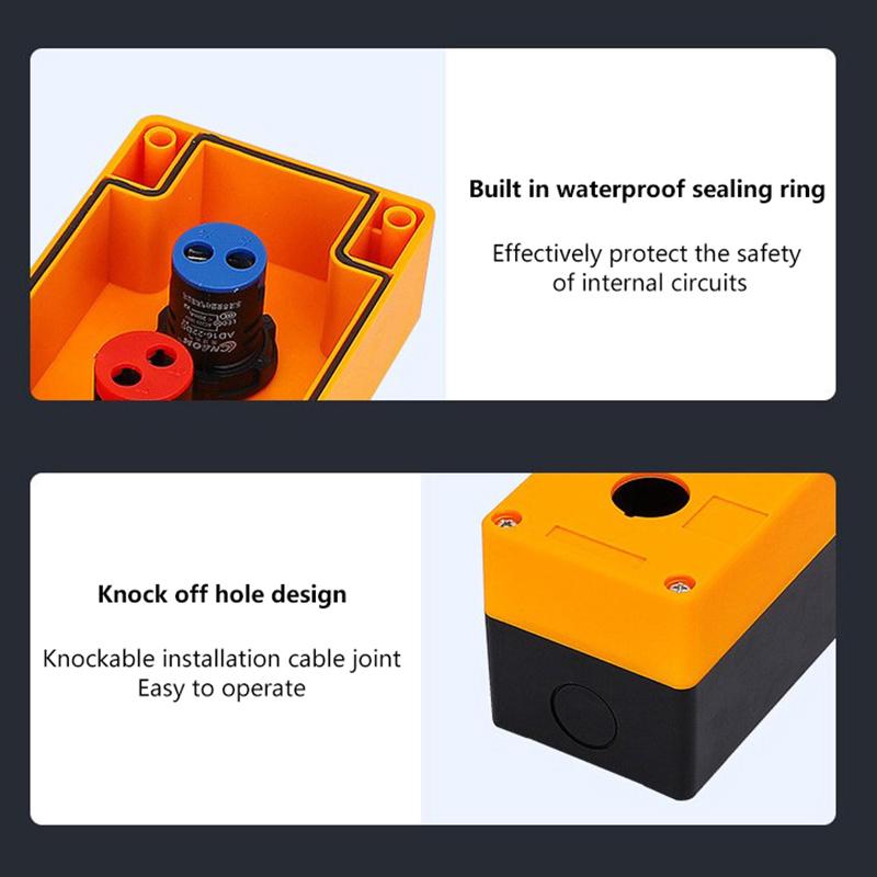 22Mm Installation Aperture Waterproof Dust-Proof La38Lay 37X B2 Button Switch Control Box 1/2/3/4/5 Hole Height 65Mm