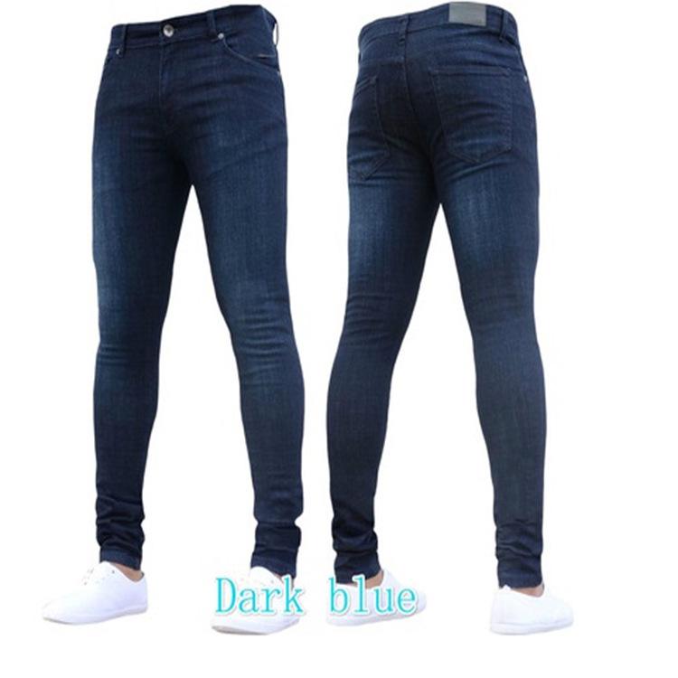 2021 Europäische Elastische Slim Fit Herren-Jeanshose - Schwarz
