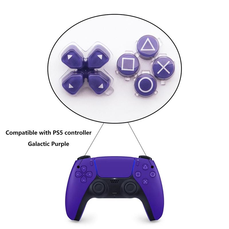 כפתורי D-Pad ג'ויסטיק כיסויי אגודל סט כפתורי Abxy חלק חלופי לתיקון עבור בקר Ps5 אביזרים למשחקים