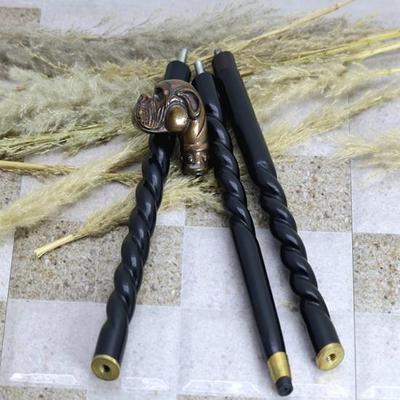Walking Stick With Brass Dog Handle, Stylish Wooden Walking Stick for Women and Men, Unique Waking Stick For Adult