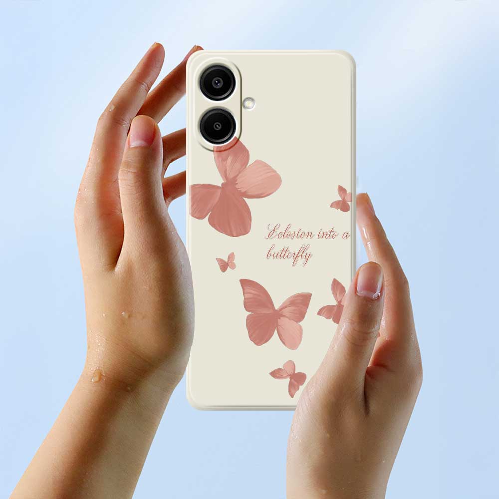 For Samsung Galaxy A07 4G Case Many Butterflies Pattern Printing Straight Edge TPU Phone Back Cover