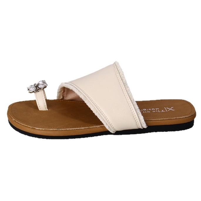 Mezzanine slippers women's summer wear 2025 new fairy style low heel with skirt flat bottom cover toe Roman cool slippers