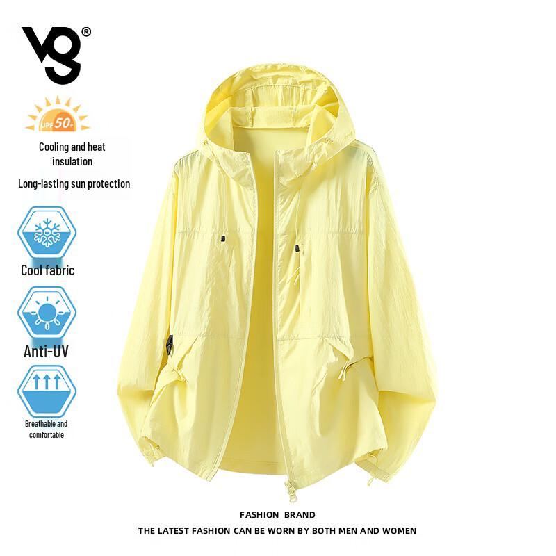 VUUG Men's Hooded Ice Silk UPF 50+ Sun Protection Jacket