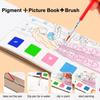 Portable Watercolor Painting Book 12 Sheets Coloring Book With Paint Brush Gouache Book Kids Graffiti Picture Drawing Toys