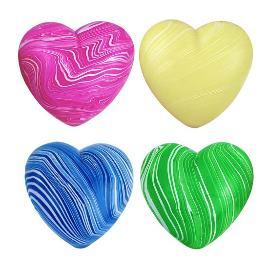 Love Heart Squeeze Toy Anxiety Relief Flow Texture Heart Shape Sensory Toy Soft TPR Decompression Stress Ball Party Favors