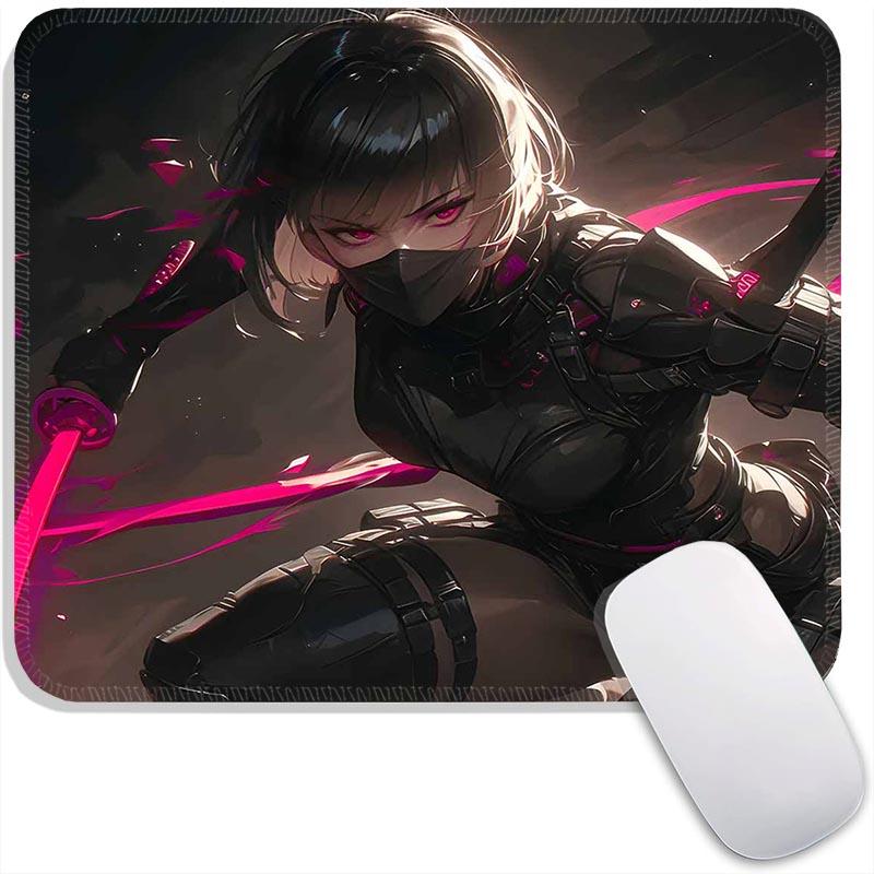 Standard Mouse Pad Purple Anime Grils Gamer Cabinet Small Gaming Mousepad Travel Mouse Mat Plymouth Non-Slip Office Mousemats